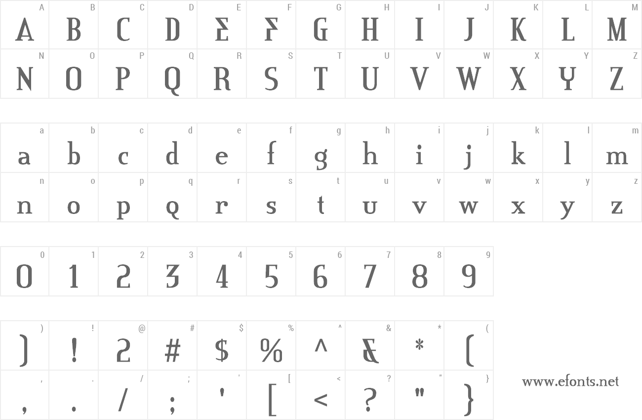 Font Credit River preview